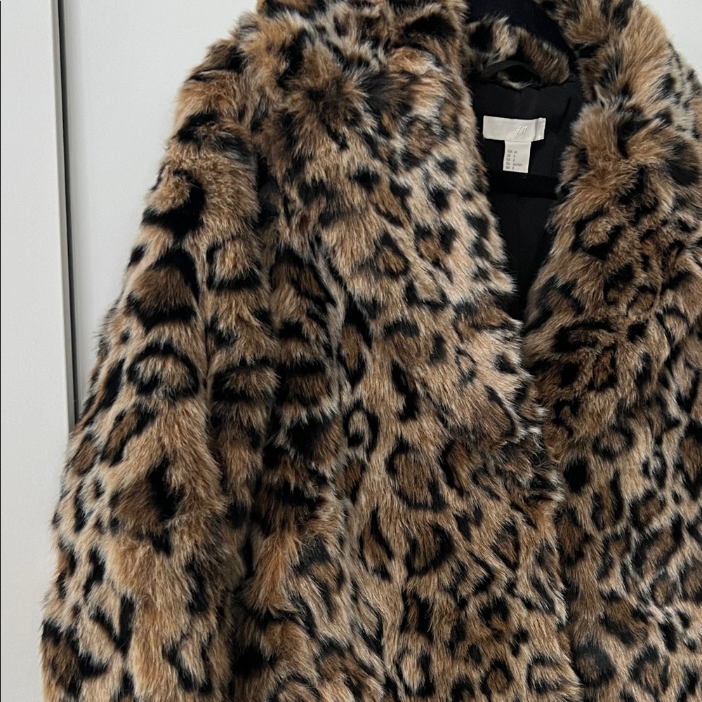 H&M Brown Leopard Teddy Jacket - Picture 6 of 6